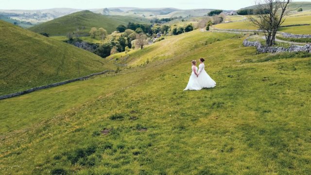 Drone photograph White Oak Media wedding photography